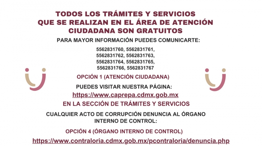 TRÁMITES Y SERVICIOS GRATUITOS